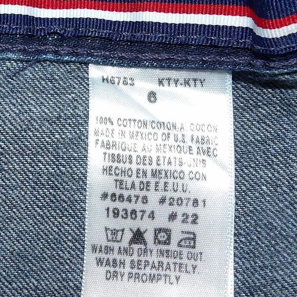 Vintage Y2K Tommy Hilfiger Denim Sailor Cropped Jean Capris Medium Blue Wash - Picture 9 of 9